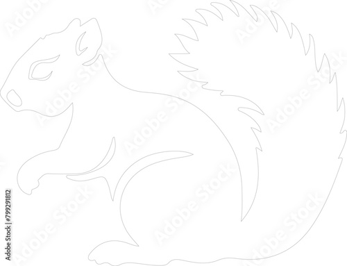 chipmunk outline