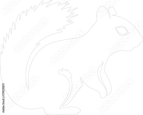 chipmunk outline