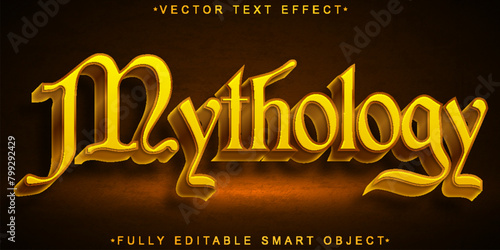 Historical Medieval Mythology Vector Fully Editable Smart Object Text Effect