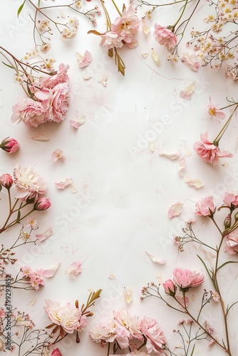 Pink Flowers on White Surface