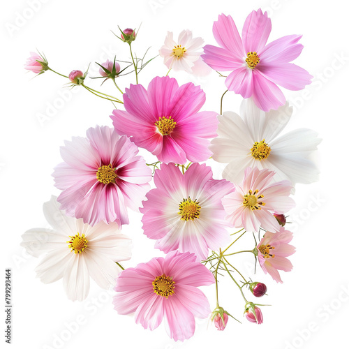 Cosmos flowers isolated on transparent background © Delice
