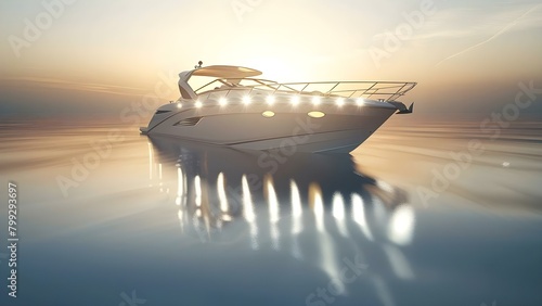 Regulations for Boat Lighting: Ensuring Safety and Law Compliance. Concept Boating Regulations, Navigation Lights, Safety Measures, Legal Requirements photo