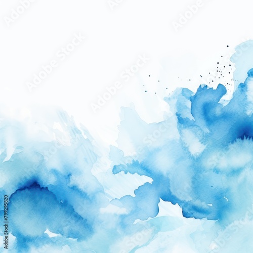 Sky blue splash banner watercolor background for textures backgrounds and web banners texture blank empty pattern with copy space for product 