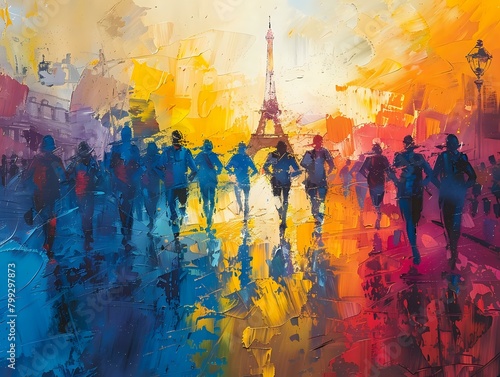 Eiffel Tower Runners: A Dynamic and Colorful Event