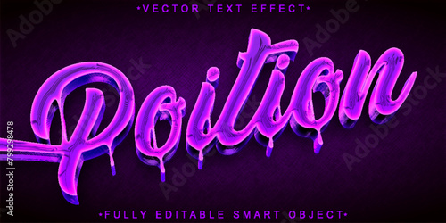 Purple Poition Vector Fully Editable Smart Object Text Effect