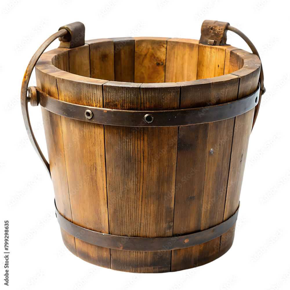 Old weathered barrel standing upright on a transparent background Old weathered barrel standing upright on a transparent background