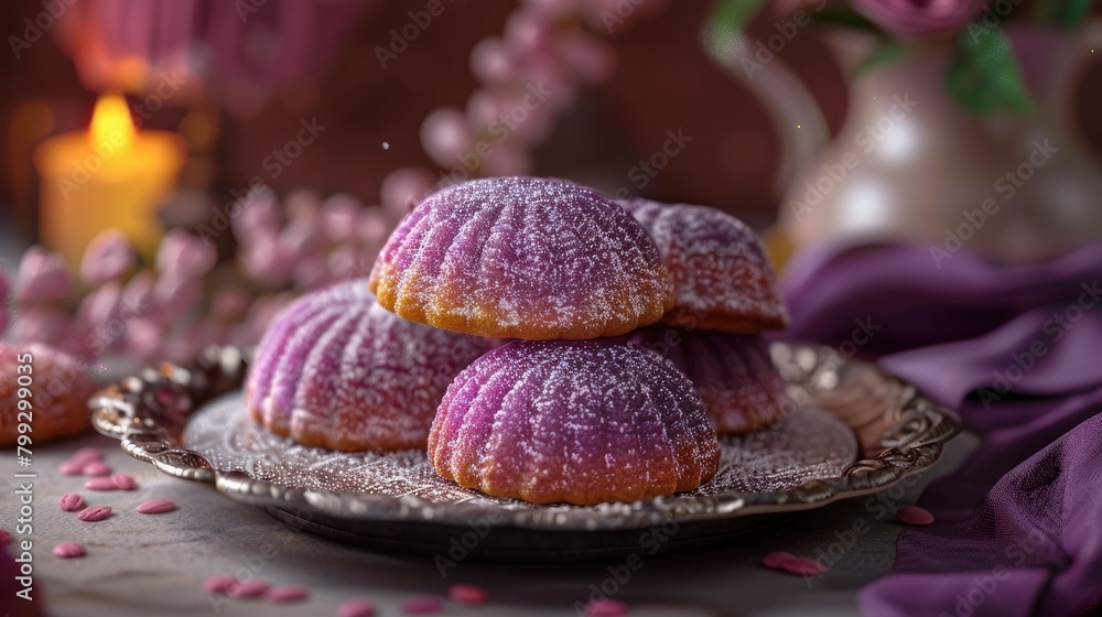 Delightful D Rendered Ube Madeleines A Tasty Purple Yam Pastry Treat