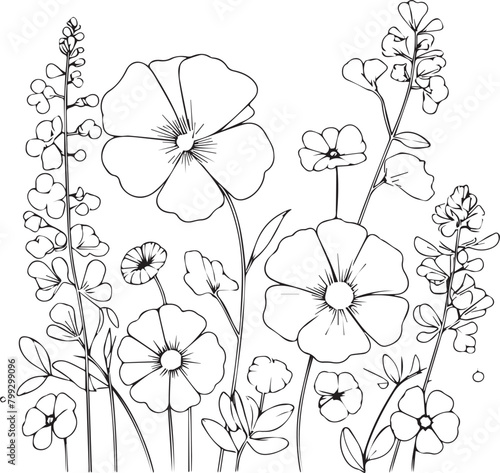 Sweet peas flower and leaf hand-drawn botanical illustration with line art, April Sweet Pea Birth Flower set, sweet pea flower, and daisy flower coloring pages.