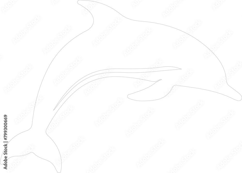 dolphin outline