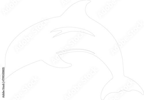 dolphin bottlenose outline