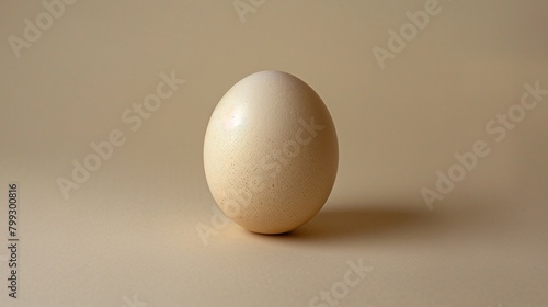 Single egg positioned centrally, symbolizing simplicity and organic food themes