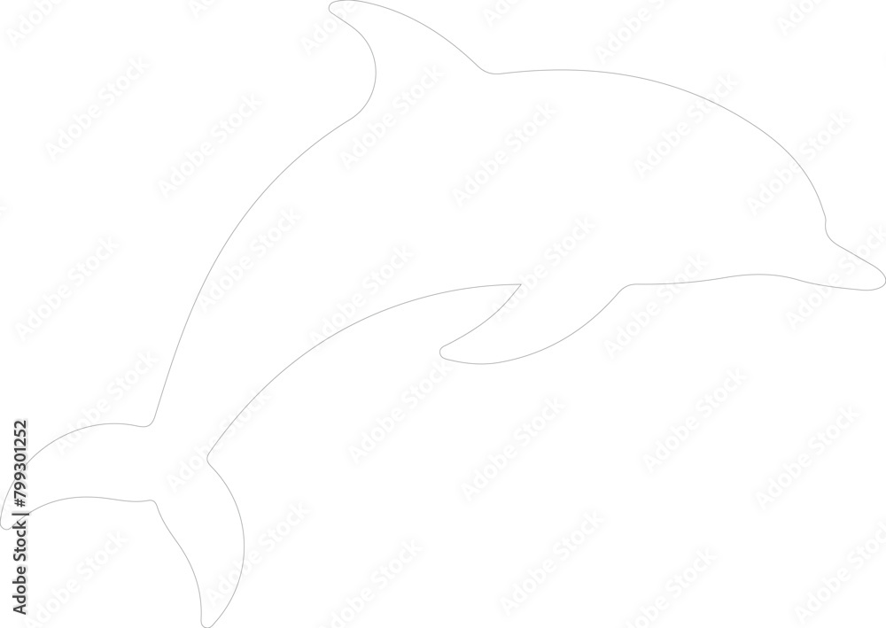 dolphin spotted outline