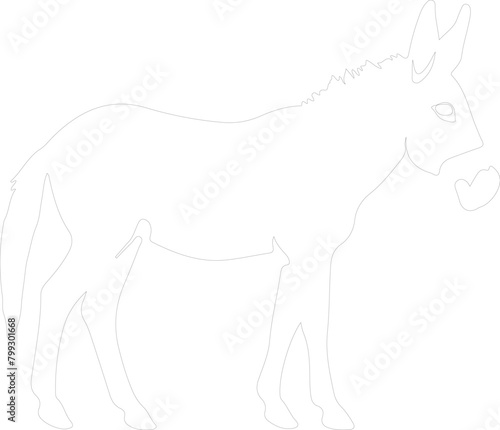 donkey outline