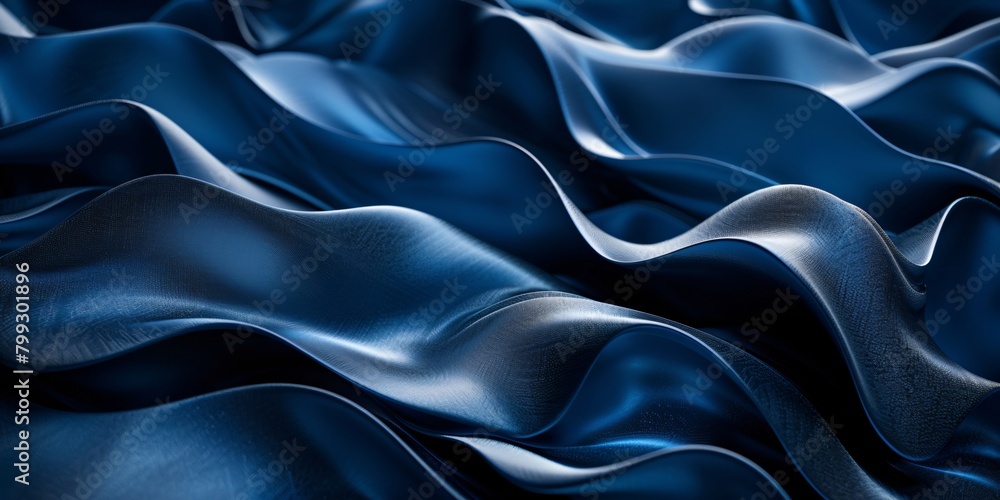 Sleek dark blue velvet abstract with subtle light blue highlights Sleek dark blue velvet abstract with subtle light blue highlights