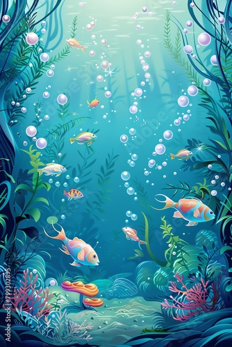 A beautiful painting of a coral reef