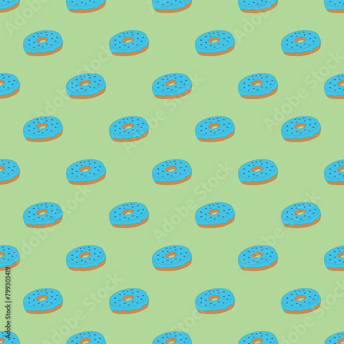 Donut seamless pattern