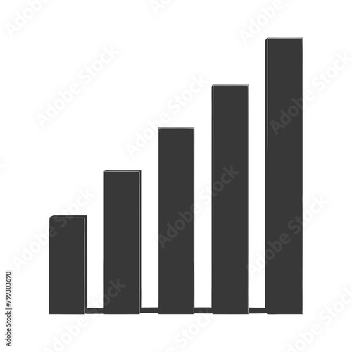 Free Download Silhouette Infographic bar graph growth 2D object black color only - GFXLoad
