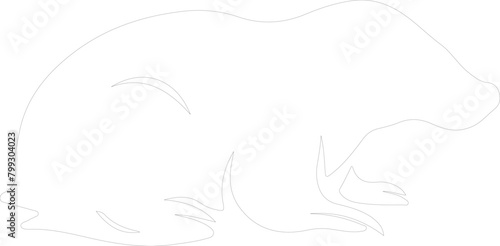 duck-billed platypus outline
