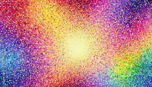 Pointillist Symphony  Background Crafted with Tiny Dots of Color 