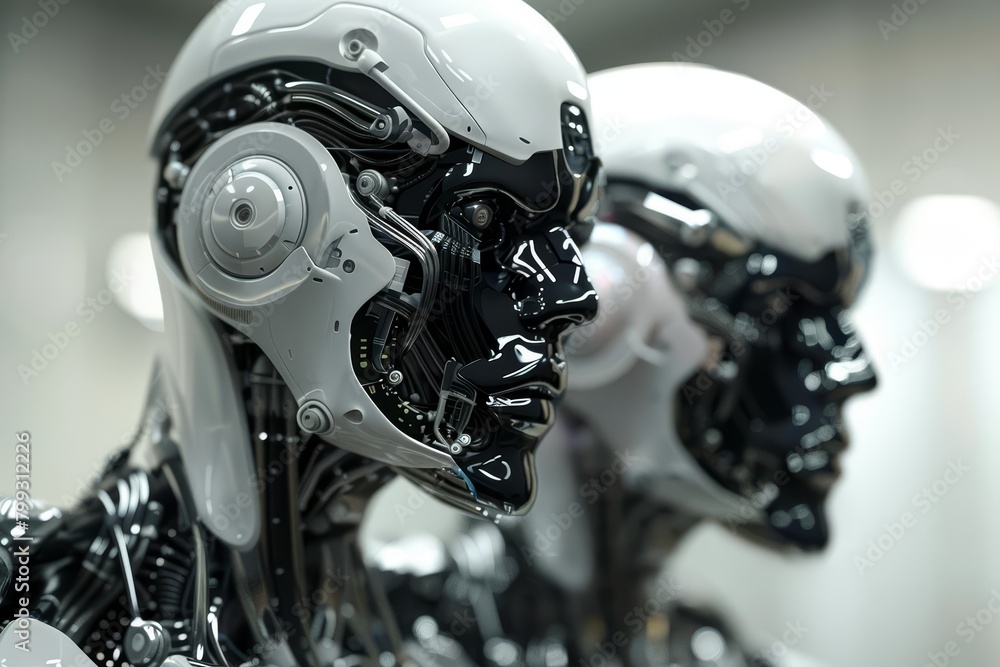 Humanmachine hybrids integrate biological and technological elements, enhancing human capabilities beyond natural limits, a fusion background concept Humanmachine hybrids integrate biological and technological elements, enhancing human capabilities beyond natural limits, a fusion background concept