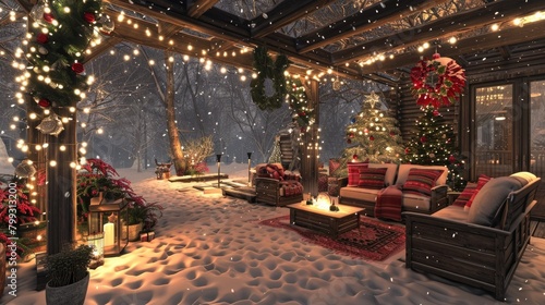 Celebrate Your Corporate Retreat in a HolidayThemed D Rendered Space