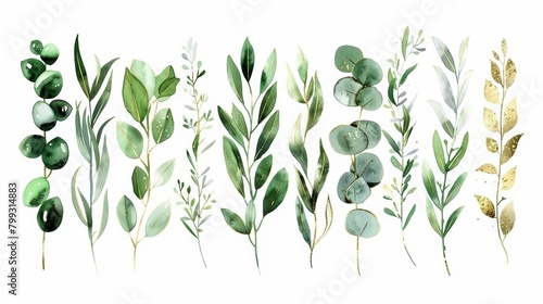 Elegant Floral Illustrations for Wedding Stationery Generative AI