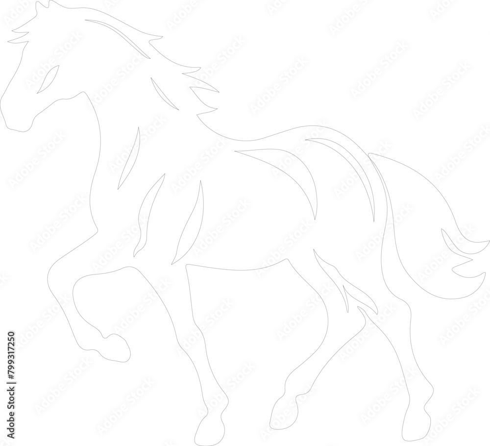Obraz premium horse outline