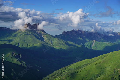 Summer landscape in Caucasus Mountains