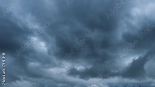 Dramatic dark storm clouds