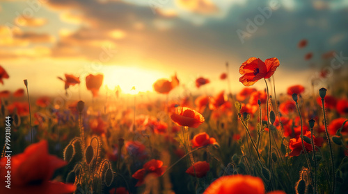 Poppy field  flowers  red flowers  nature  landscape  scenic view  countryside  floral beauty  blooming  vibrant colors  springtime  outdoors  rural  meadow  peaceful  serenity  flora  botanical  wild