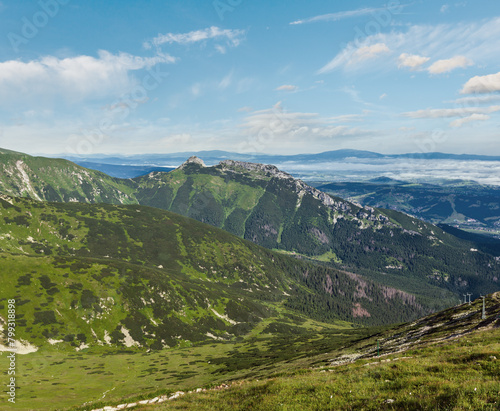Tatra Mountain, Poland, view to Giewont mount from Kasprowy Wierch range.
