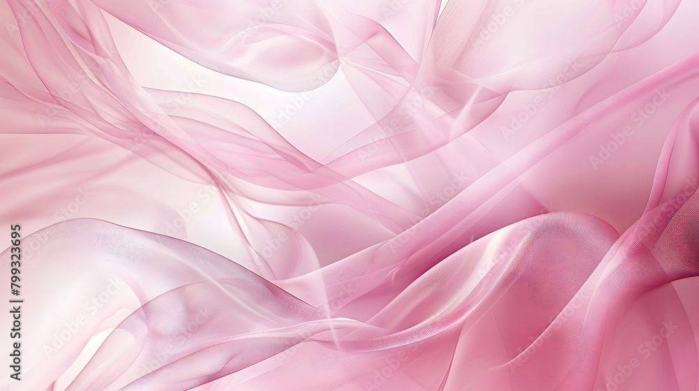 Elegant pink chiffon waves with a soft, delicate texture. Perfect for romantic background, bridal design concept, or silky wallpaper with copy space Elegant pink chiffon waves with a soft, delicate texture. Perfect for romantic background, bridal design concept, or silky wallpaper with copy space