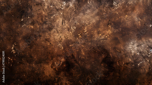 Abstract textured background with brown and gold marble effect. Suitable for luxury design, rich wallpaper, or elegant print material with copy space photo