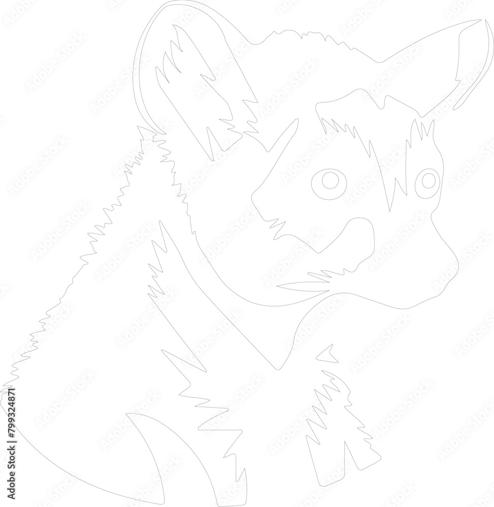 lemur outline lemur outline