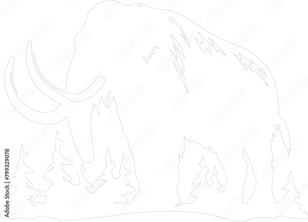 Obraz premium mammoth outline