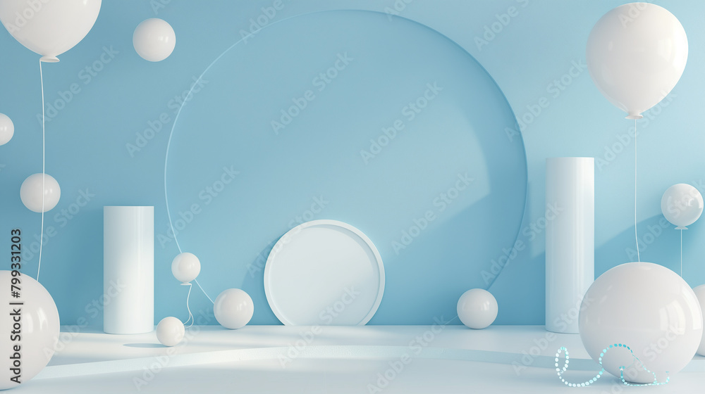 3d rendering of colorful blue background wall with birthday party decoration, blue colors, empty wall mock up, birthday invitation, greeting card
3d rendering of colorful blue background wall with birthday party decoration, blue colors, empty wall mock up, birthday invitation, greeting card