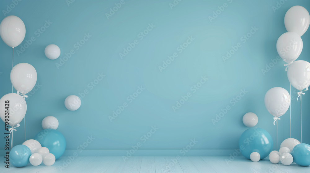 3d rendering of colorful blue background wall with birthday party decoration, blue colors, empty wall mock up, birthday invitation, greeting card
3d rendering of colorful blue background wall with birthday party decoration, blue colors, empty wall mock up, birthday invitation, greeting card