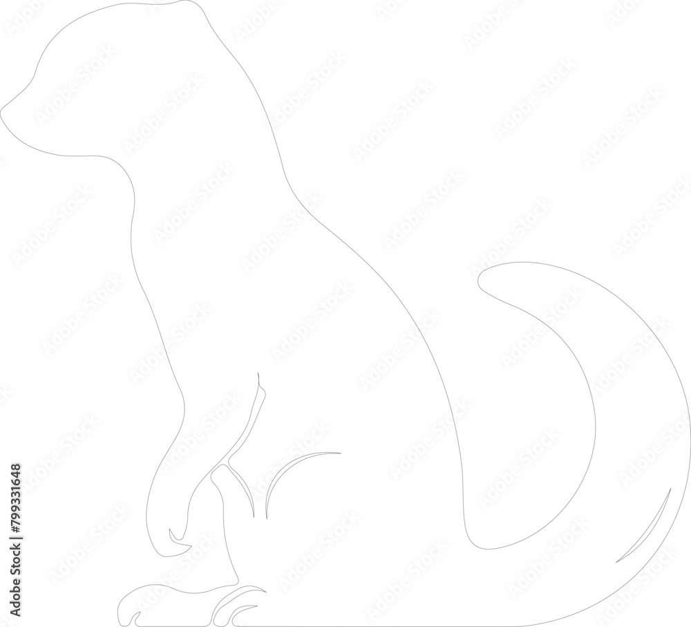 mongoose outline mongoose outline