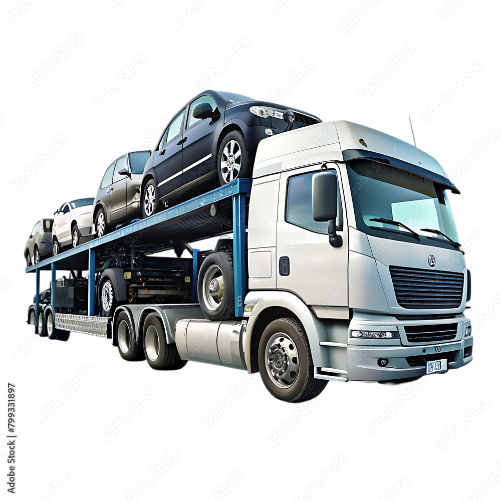 3d render of a cargo delivery vehicle