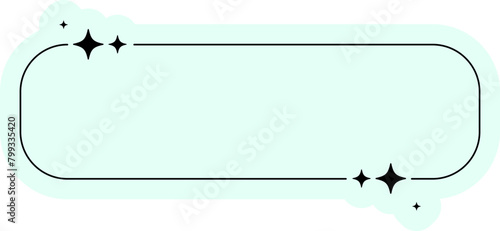 Aesthetic y2k text frame