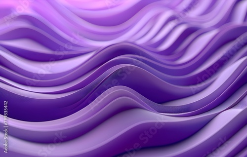  3D render of a purple abstract background with curved lines Modern wallpaper with a wave pattern Vector illustration In the style of stock photography, professional photography, highly detailed