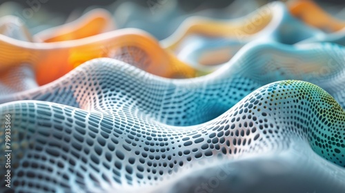 3d rendering of a bumpy and colorful surface photo