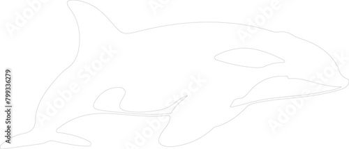 Wallpaper Mural orca outline Torontodigital.ca