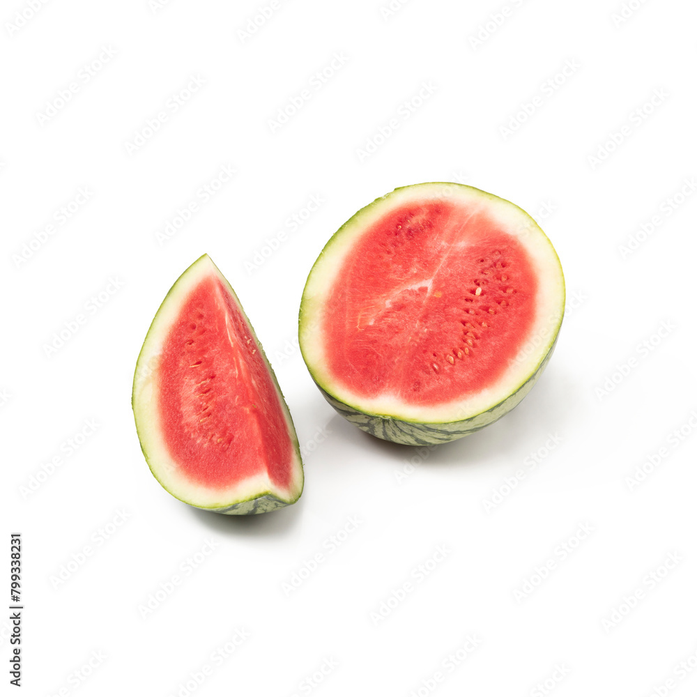 slice watermelon fruit isolated on white background. clipping path included. slice watermelon fruit isolated on white background. clipping path included.