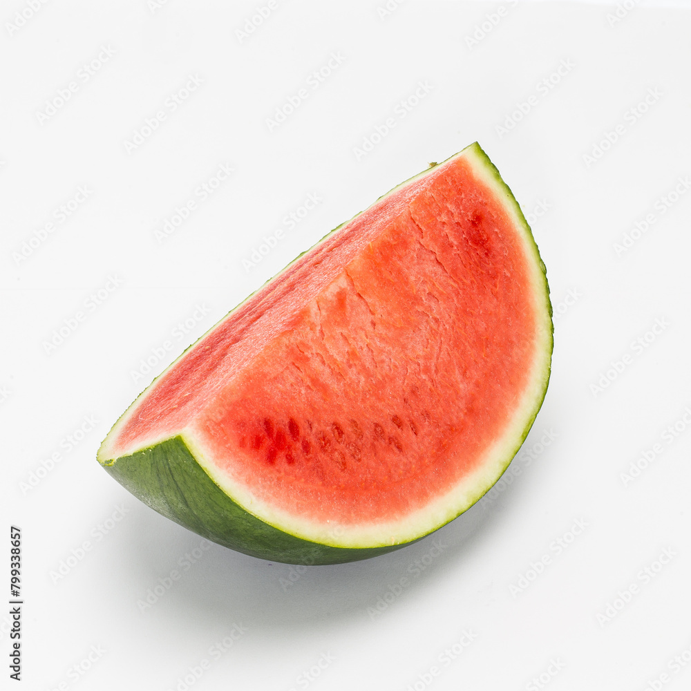 A slice watermelon fruit isolated on white background. clipping path included. A slice watermelon fruit isolated on white background. clipping path included.