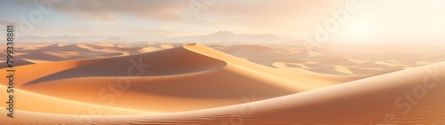 Golden Sand Dunes at Sunrise