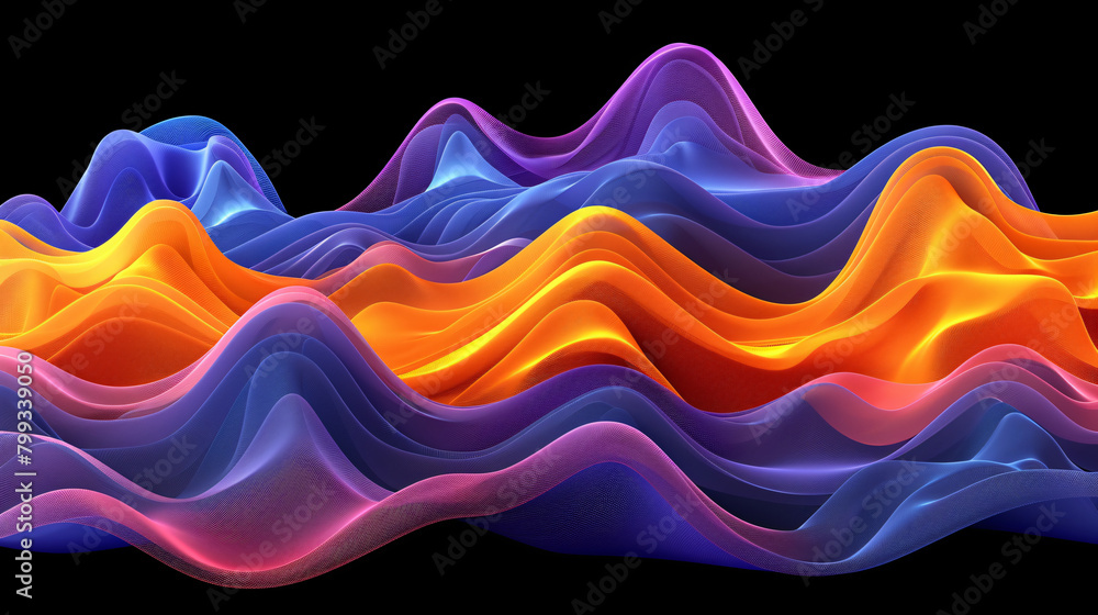 Vibrant Multicolored Wavy Abstract Design Vibrant Multicolored Wavy Abstract Design