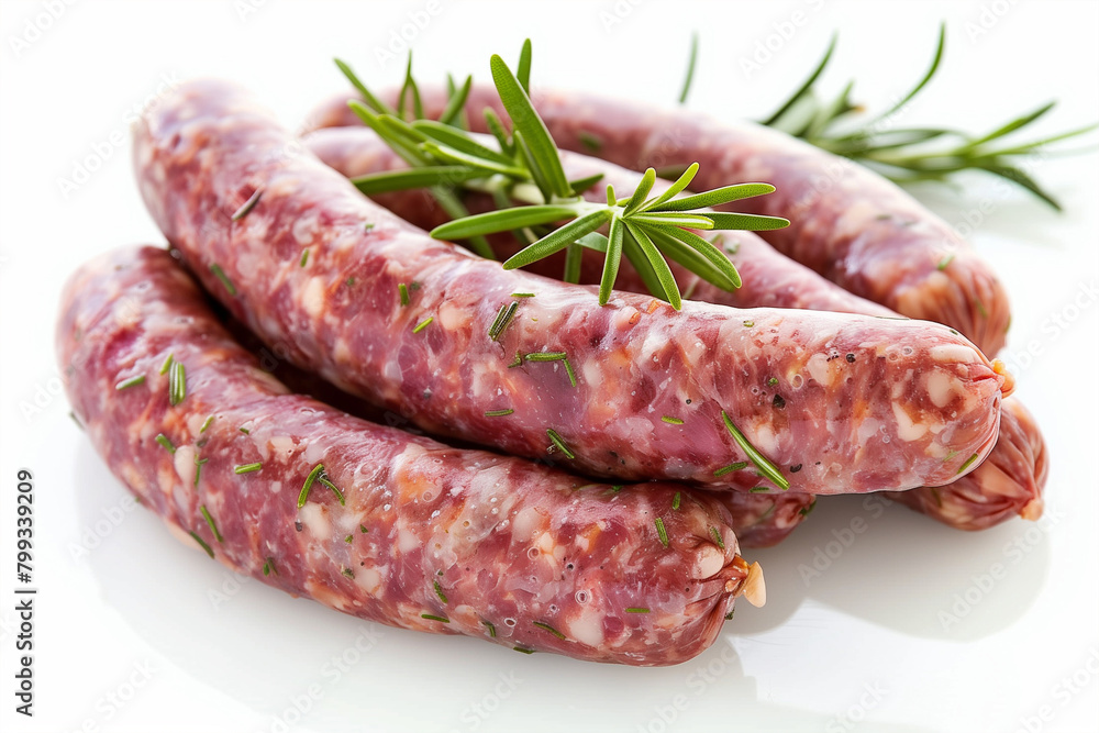 White Plate With Sausage and Vegetables White Plate With Sausage and Vegetables
