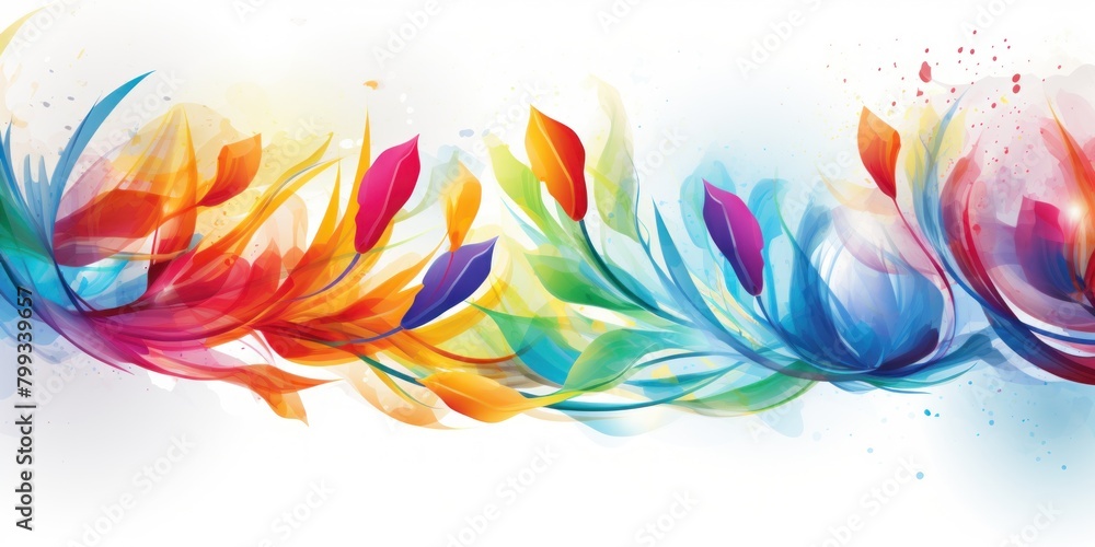 Fototapeta premium Vibrant Abstract Colorful Waves Background