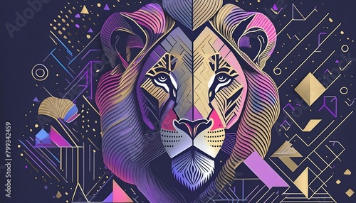 lion  art  design  designer  Vector  artdesign  Generative AI